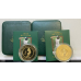 AUSTRALIA 1996 . 2 x FIVE 5 DOLLAR COINS . SIR DONALD BRADMAN